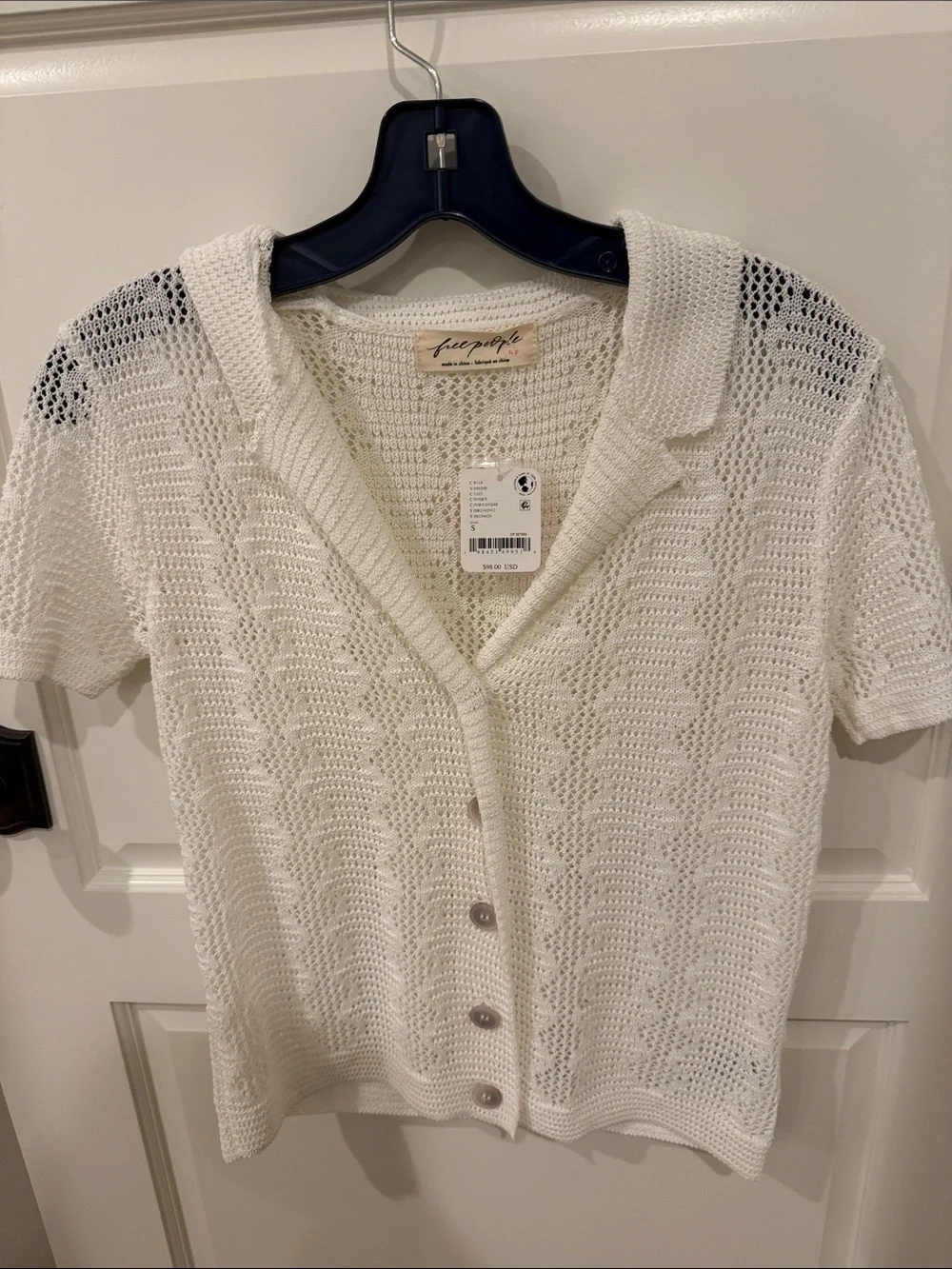 Free People Diamond Polo in Ivory